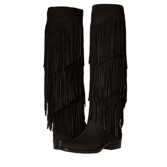 sam edelman black fringe boots